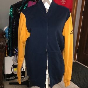 NWT Adidas Bomber Sweatshirt Zip. Size Medium